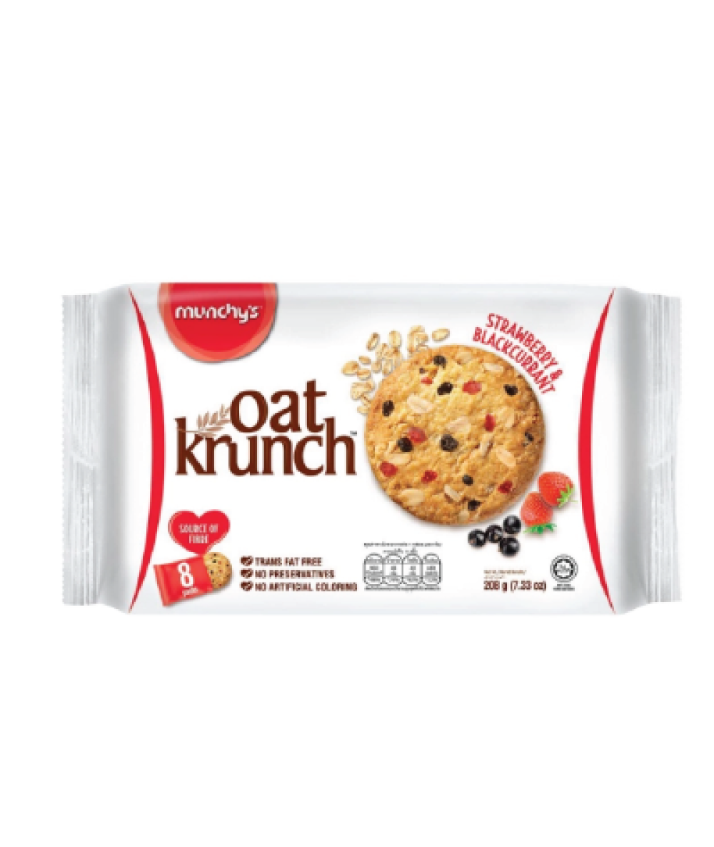 Munchy's Oat K. S'berry & B'currant 208g