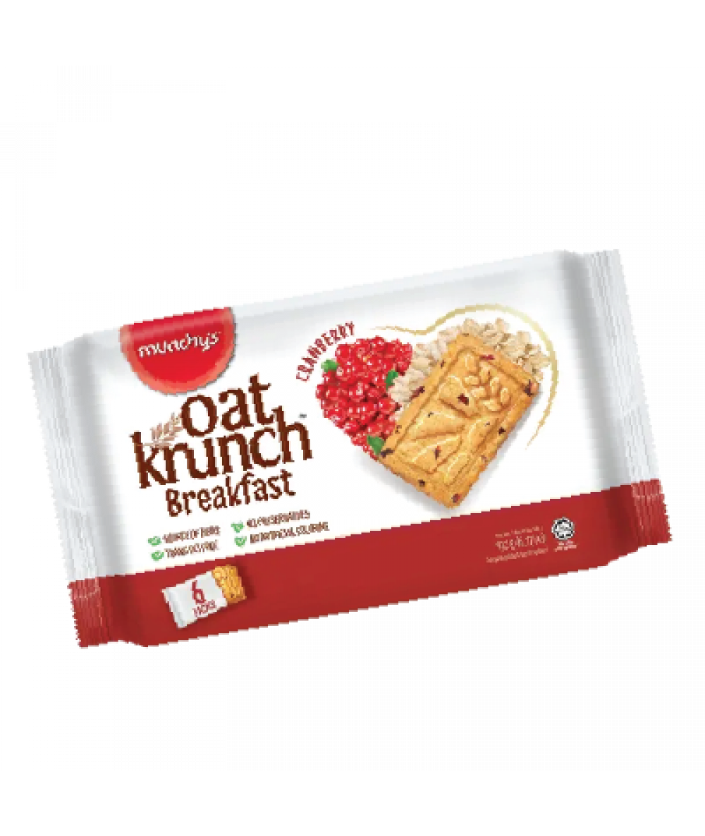 *Munchy's Oat Krunch Breakfast Cranberry 192g