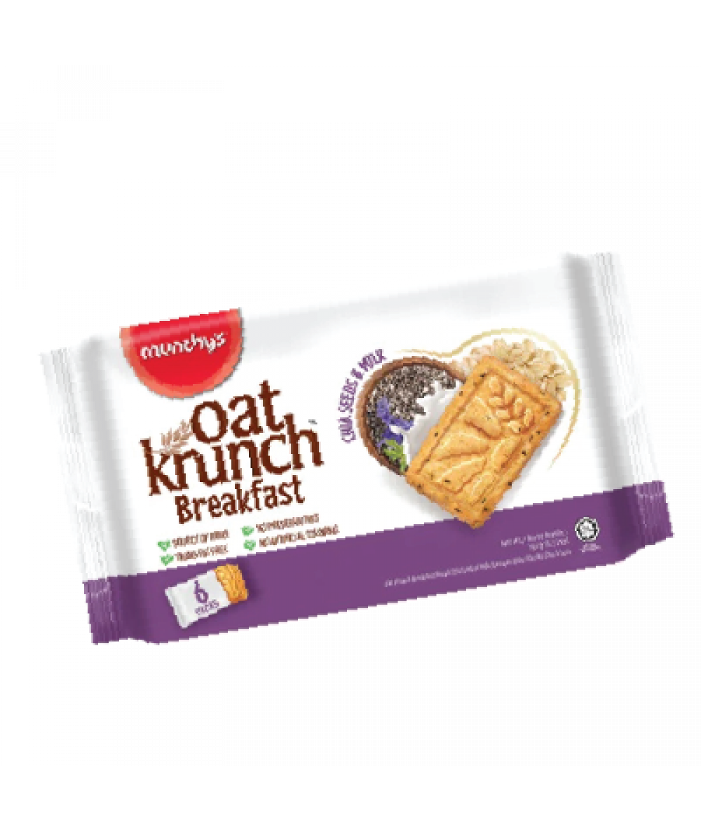 *Munchy's Oat Krunch Bfast C.Seed & Milk 192g