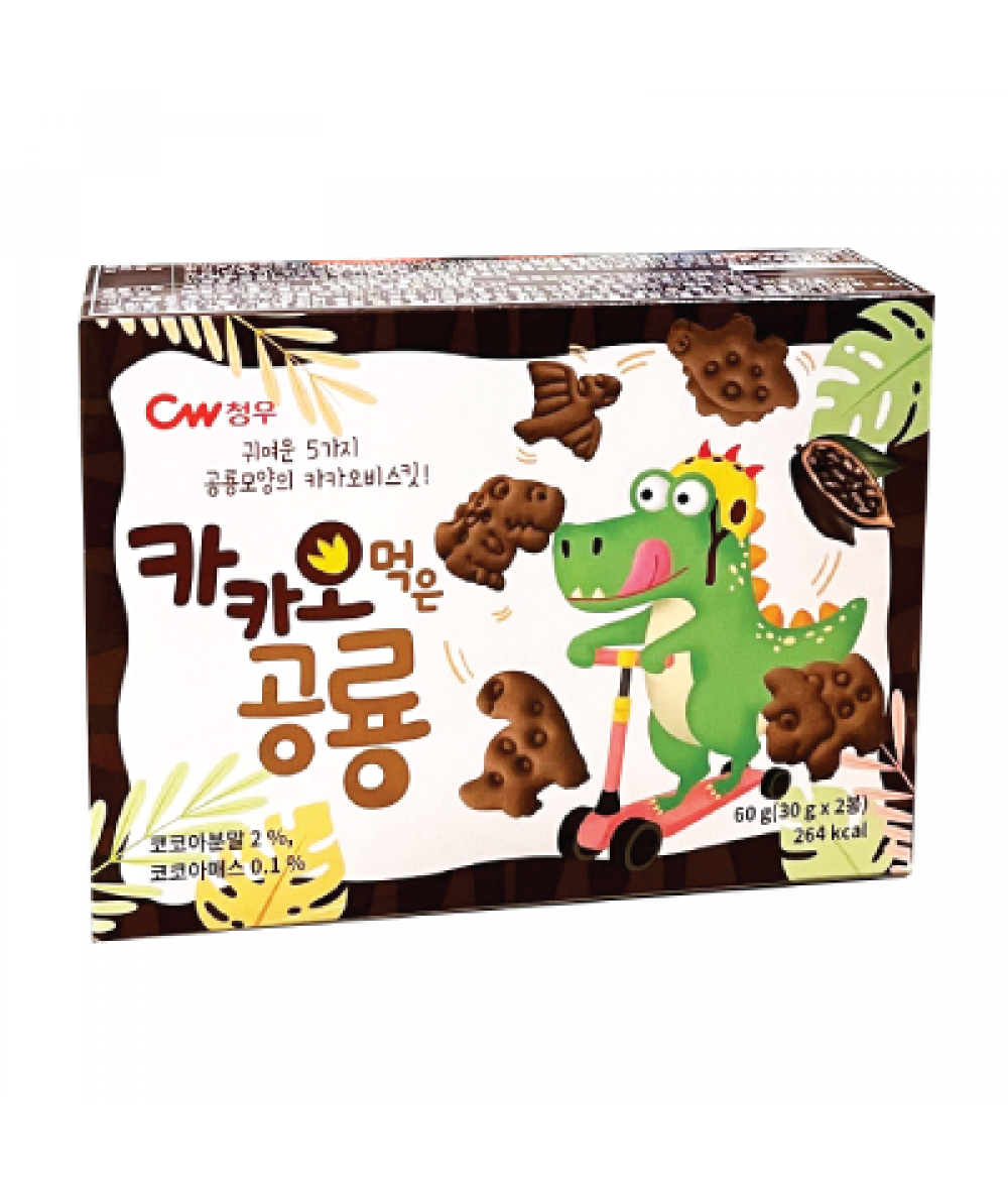 *Cw Dinosaur Biscuit Chocolate 60g