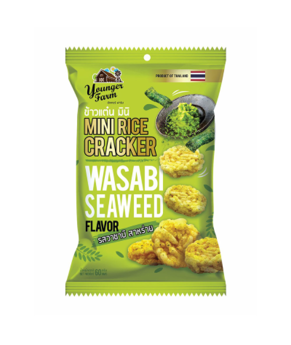 *Younger Farm Mini Rice Cracker Wasabi Seaweed