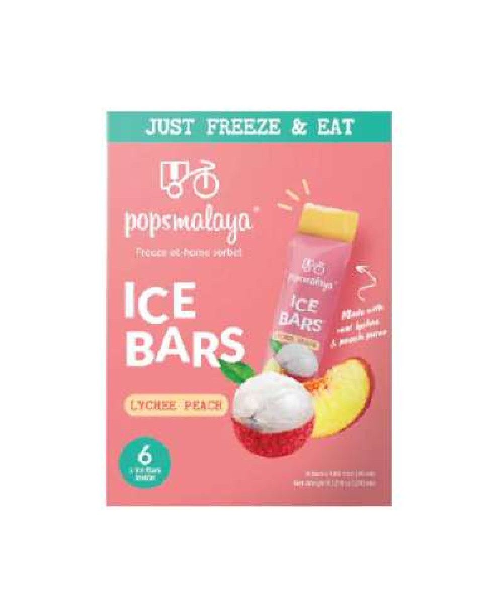 *Pops Malaya Ice Bar Lychee & Peach Flv 45ml*6s