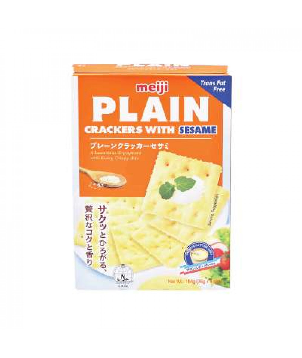 *Meiji Plain Cracker Sesame Flv 104g