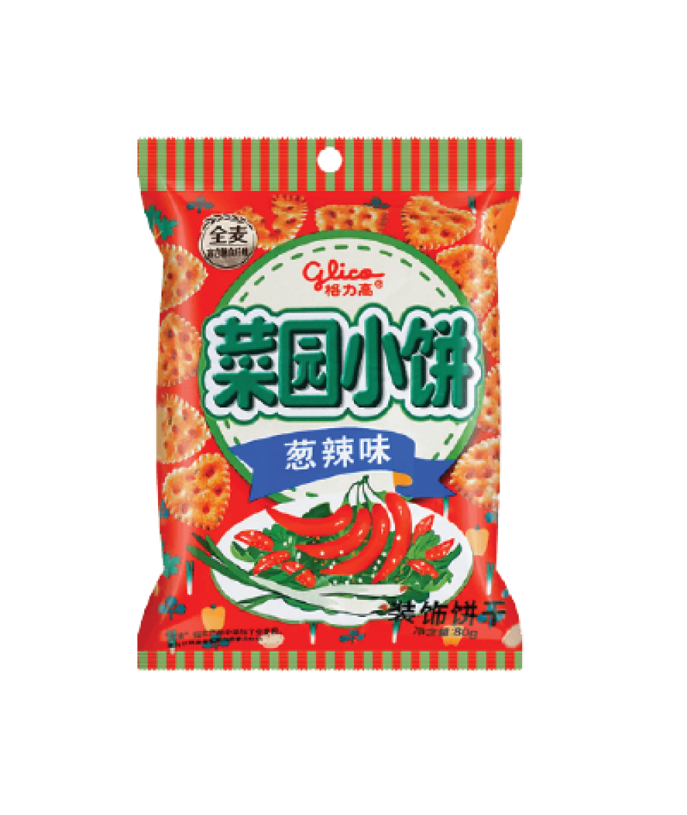 *Glico Snack Cookies Spicy Onion 80g