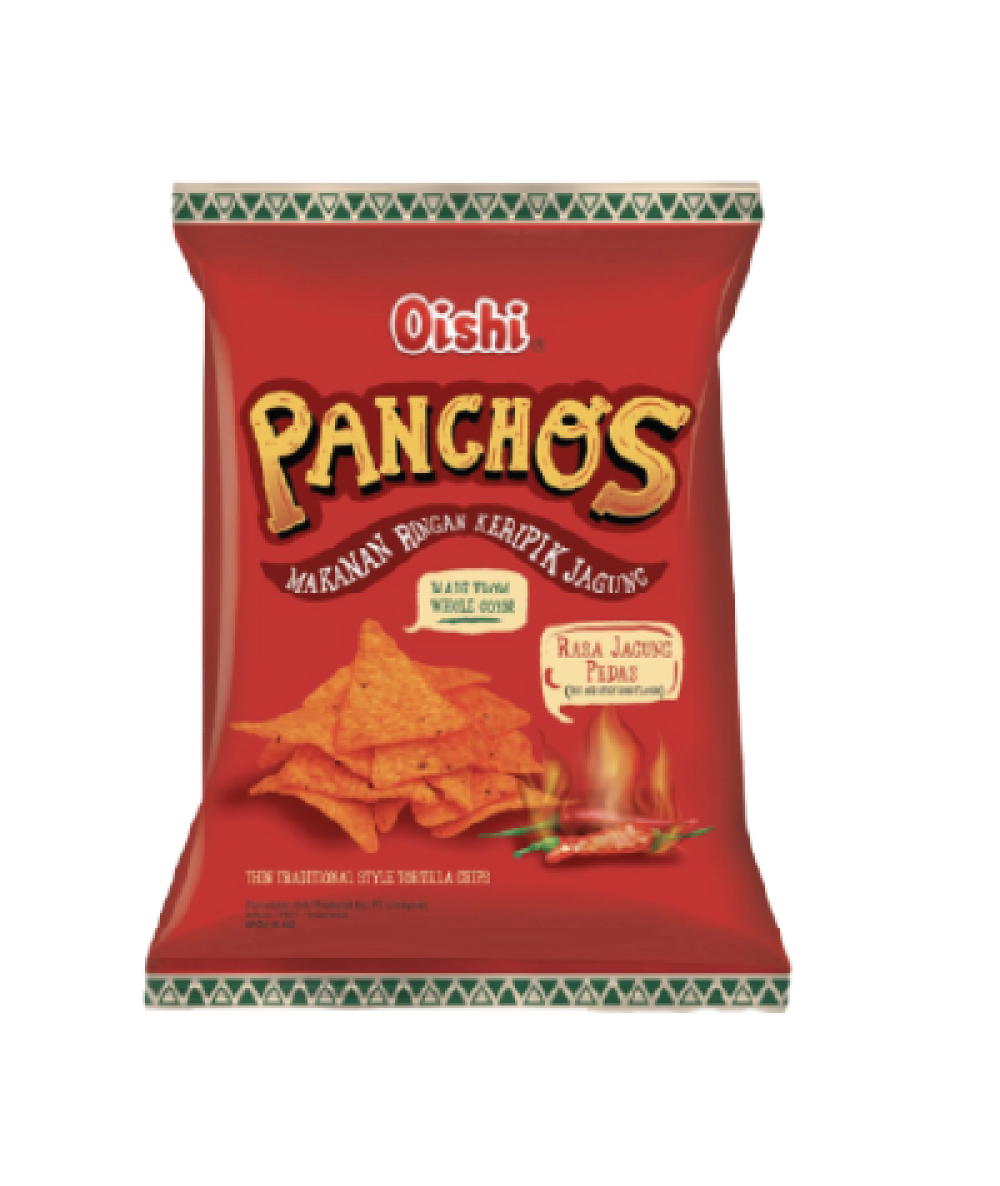 *Oishi Panchos Rasa Jagung Pedas 145g