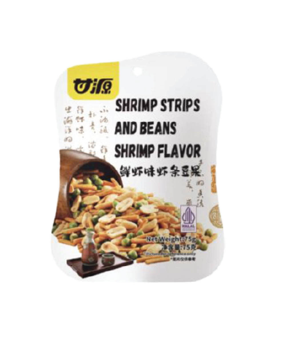 *Gan Yuan Shrimp Strips & Beans 75g