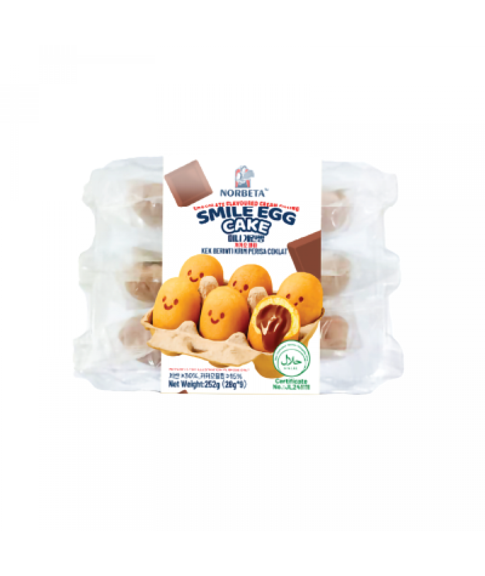 *Norbeta Smile Egg Cake Chocolate Flv 28g*9s