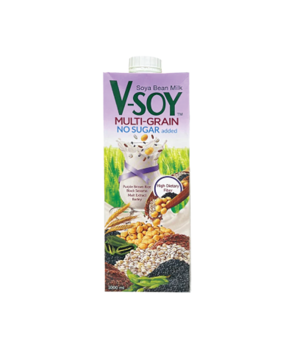 *V-Soy Multi Grain Soya Bean Milk No Sugar 1L 
