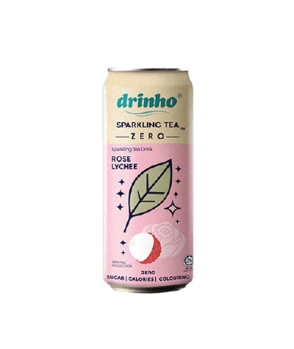 *Drinho Sparkling Tea Zero Rose Lychee Flv 320ml