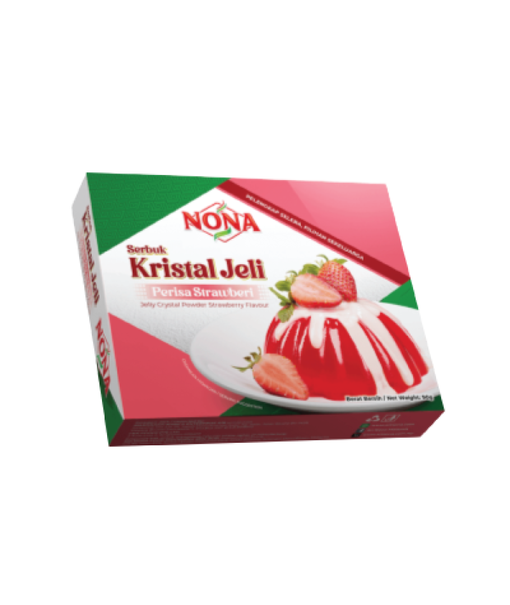 *Nona Crystal Jelly Powder Strawberry Flv 90g