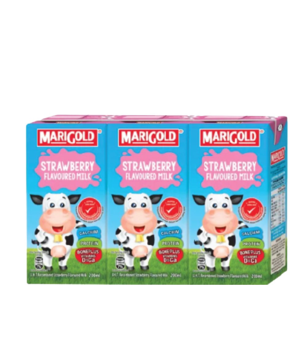 *Marigold UHT Strawberry 200ml*3s