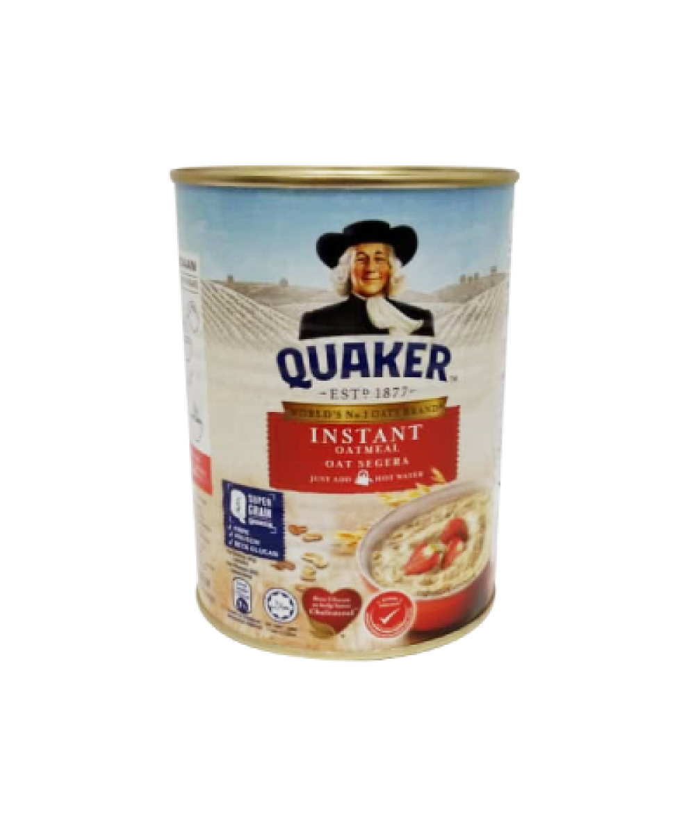 *Quaker Oatmeal Instant Foil Red Tin 400g 