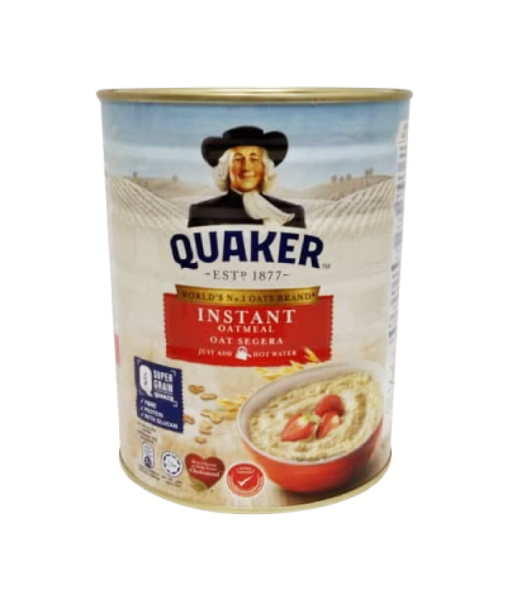 *Quaker Oatmeal Instant Foil Red Tin 800g