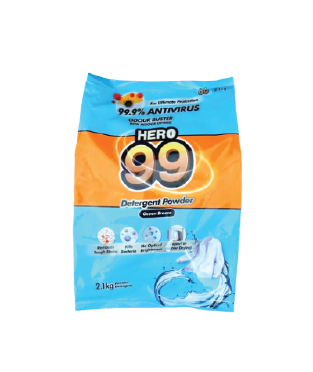 *Hero 99 Pwd Detergent Indoor Drying 2.1kg 