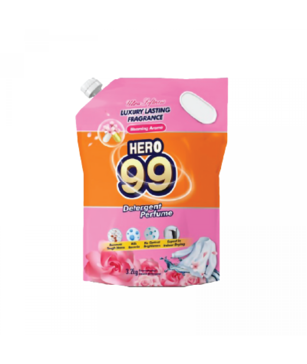 *Hero 99 Liq Detergent Blooming Aroma Refill 3.2kg