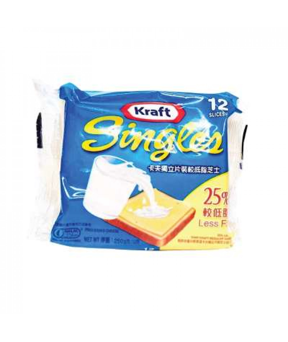 *Kraft Singles Less Fat 12's 250g