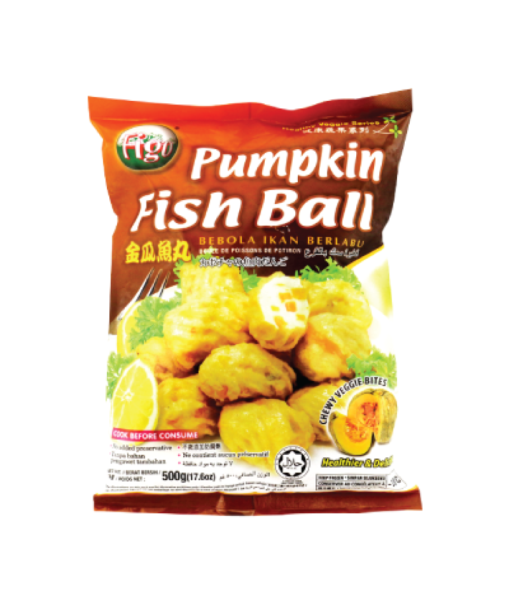 Figo Pumpkin Fish Ball 500g 金瓜鱼丸