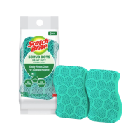 *Scotch Scrub Dots HD Sponge 2's(green)