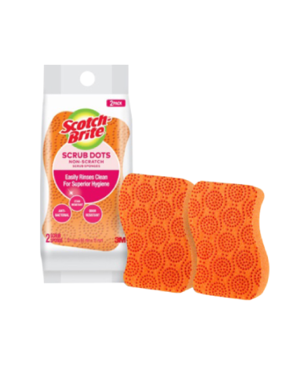 *Scotch Scrub Dots NS Sponge 2's (orange)